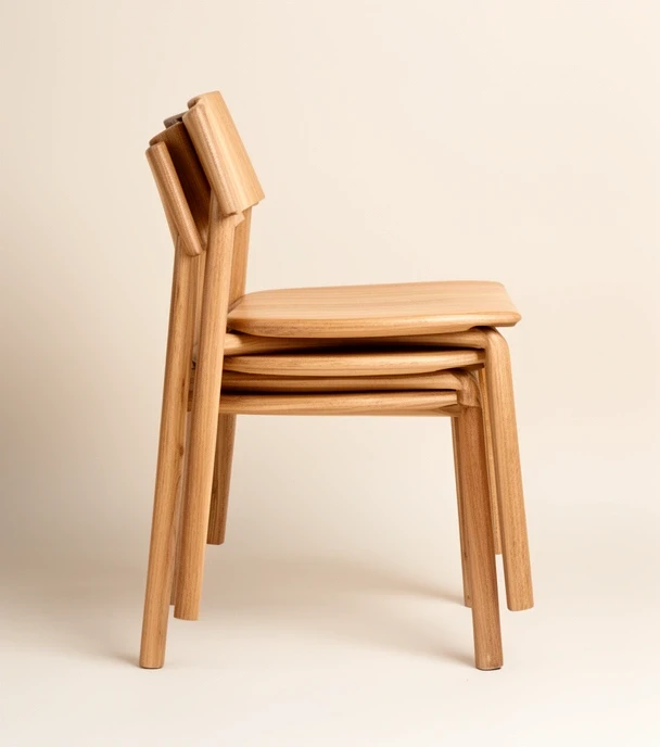 Ancoats stacking chair in ash