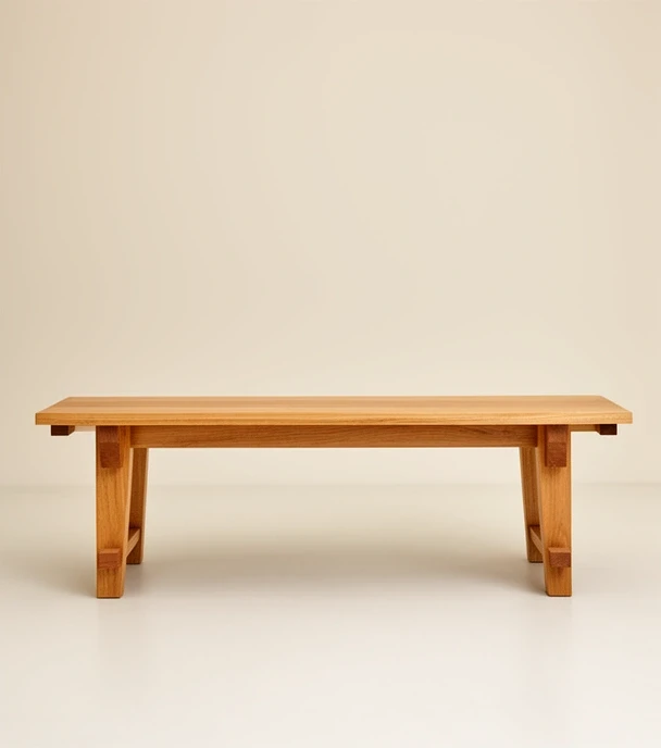 Salford dining bench 1.4 metres in oak